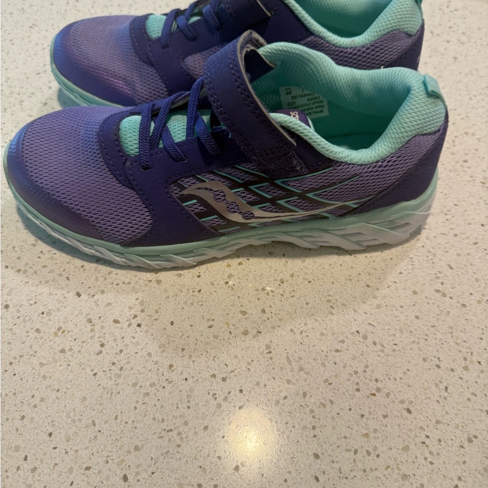 Kids Purple and Mint Sneakers